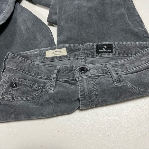 Ag Adriano Goldschmied The Legging Corduroy Super Skinny Jeans Gray - Picture 5 of 11